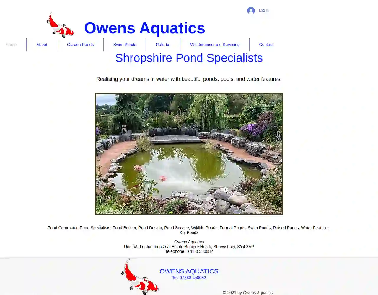 Owens Shropshire Pond Specialists