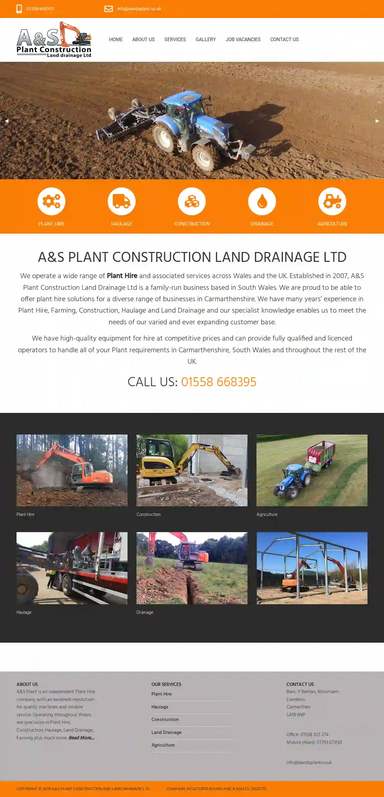 A&S PLANT CONSTRUCTION LAND DRAINAGE LTD