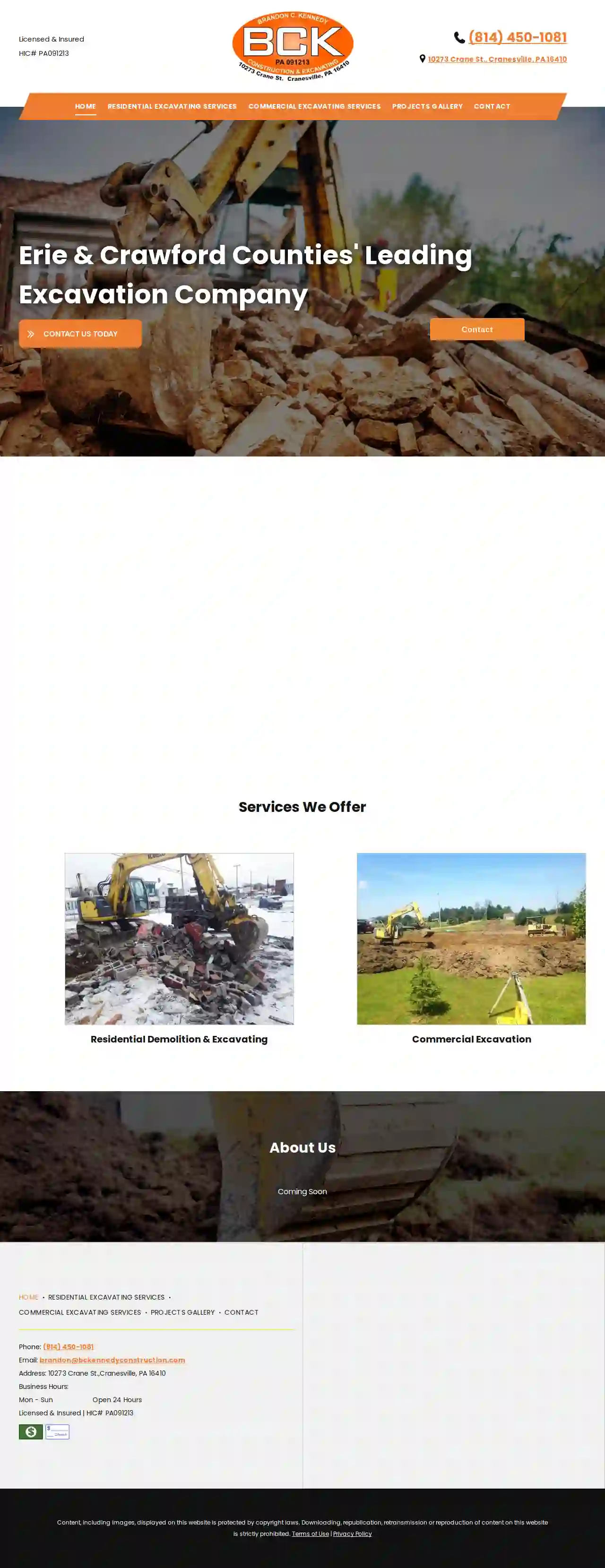 Brandon C. Kennedy Construction and Excavating