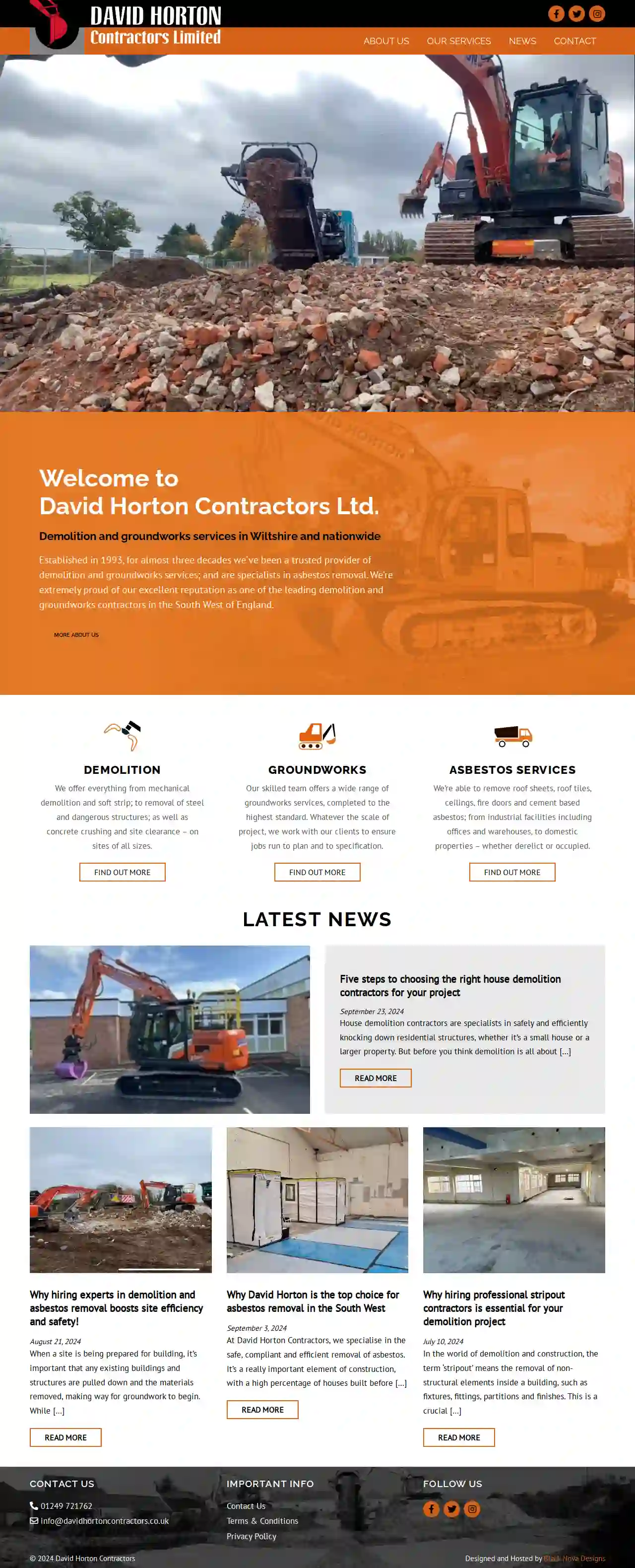 David Horton Contractors Ltd - HEAD OFFICE, SMALL PACKAGE DELIVERIES ONLY