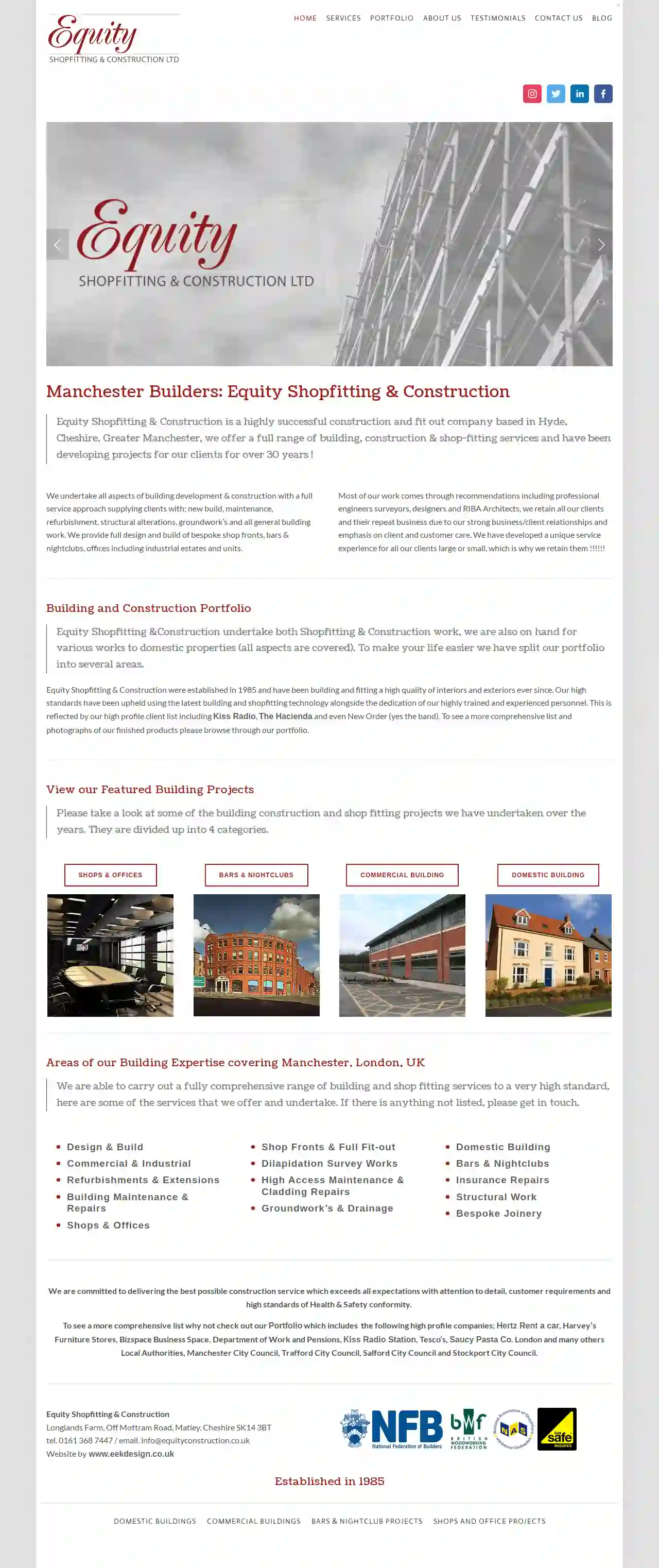 Equity Shopfitting and Construction Ltd