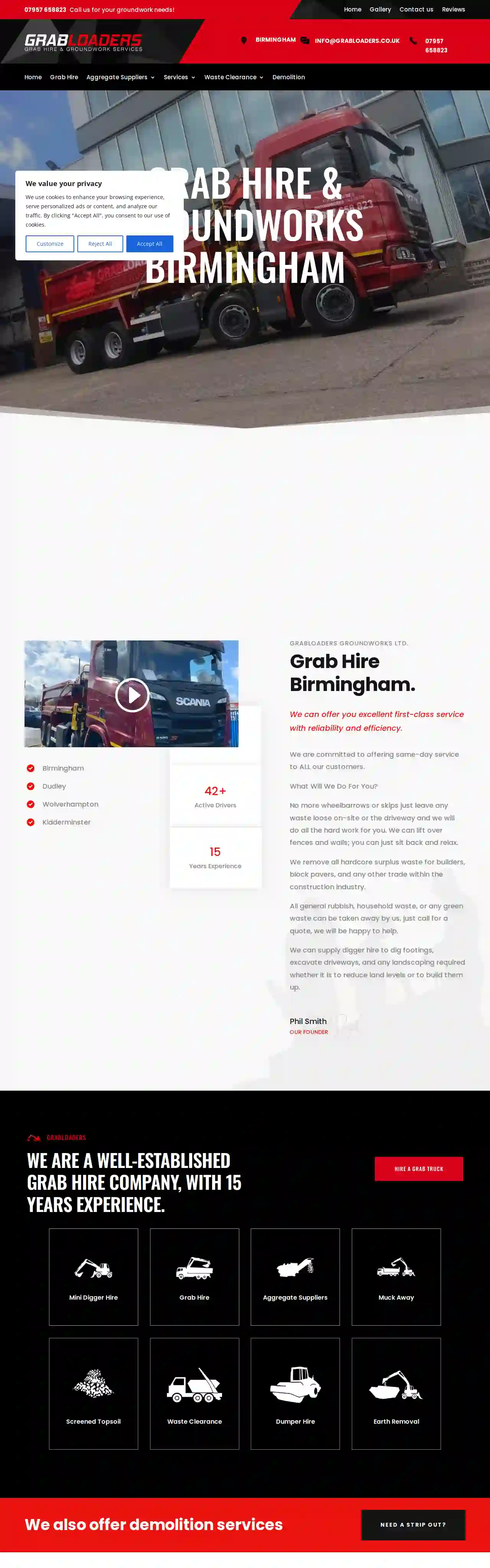 Grab Hire Birmingham | Grab Loaders & Groundworks Ltd.