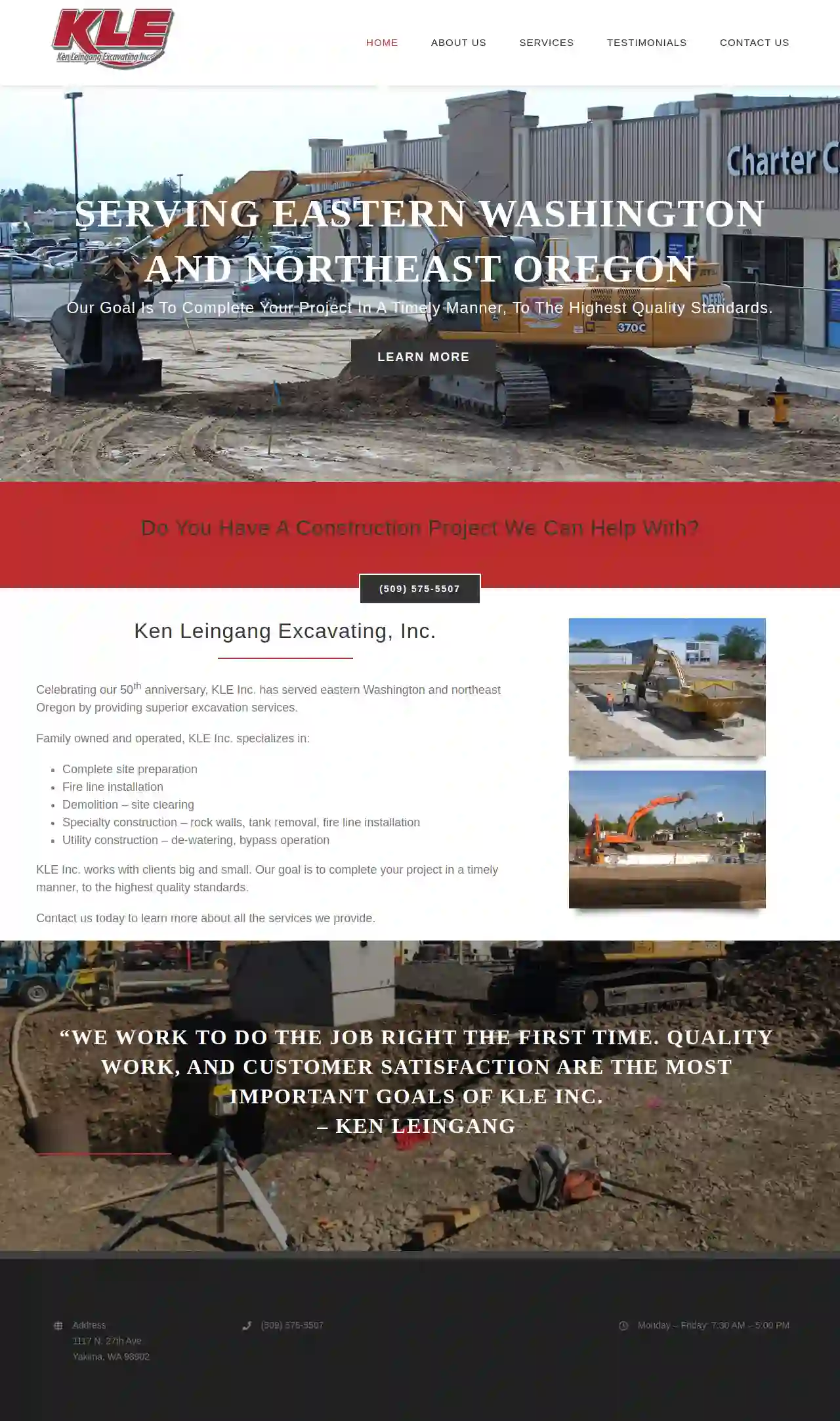 Ken Leingang Excavating Inc