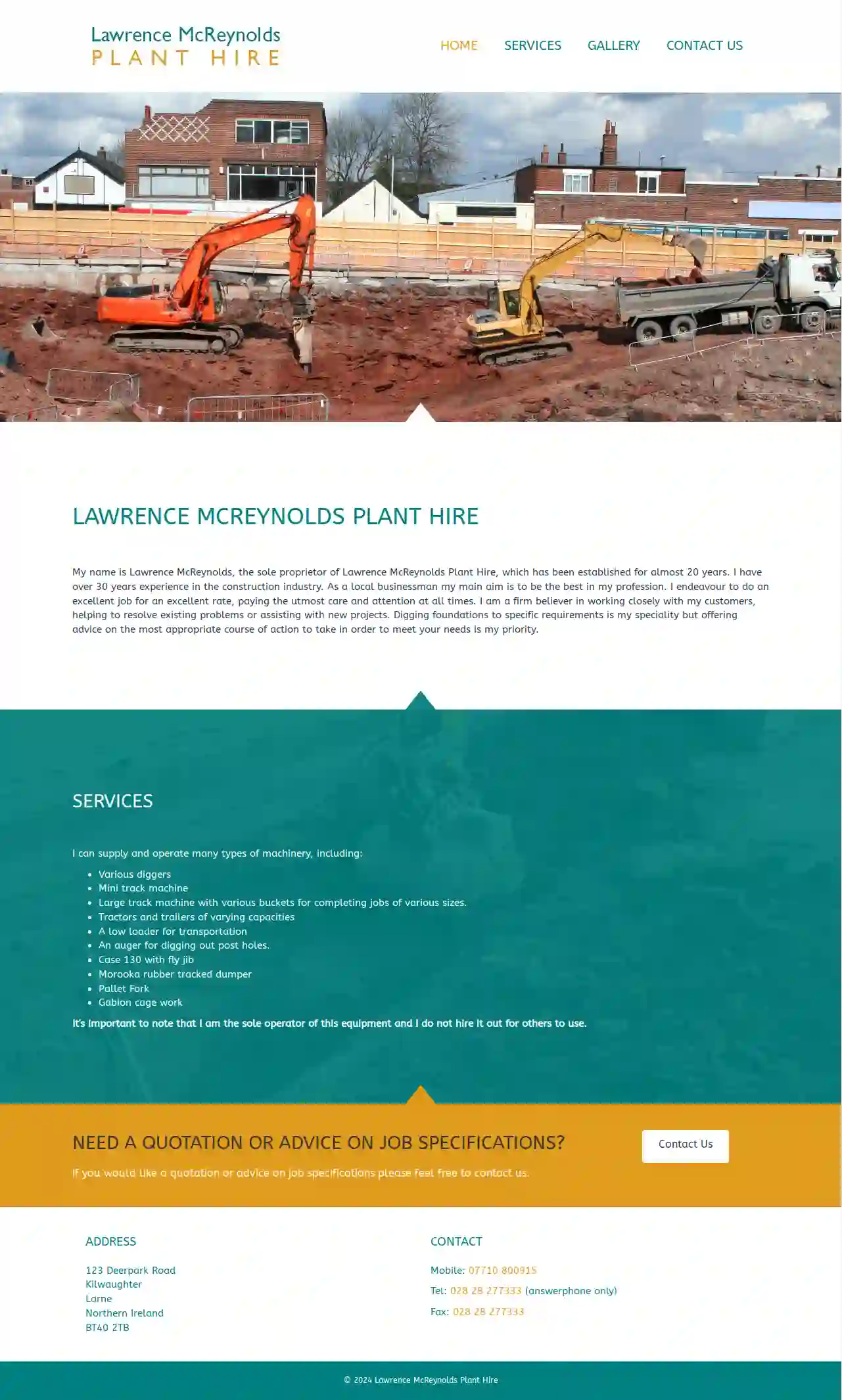 Lawrence McReynolds Plant Hire