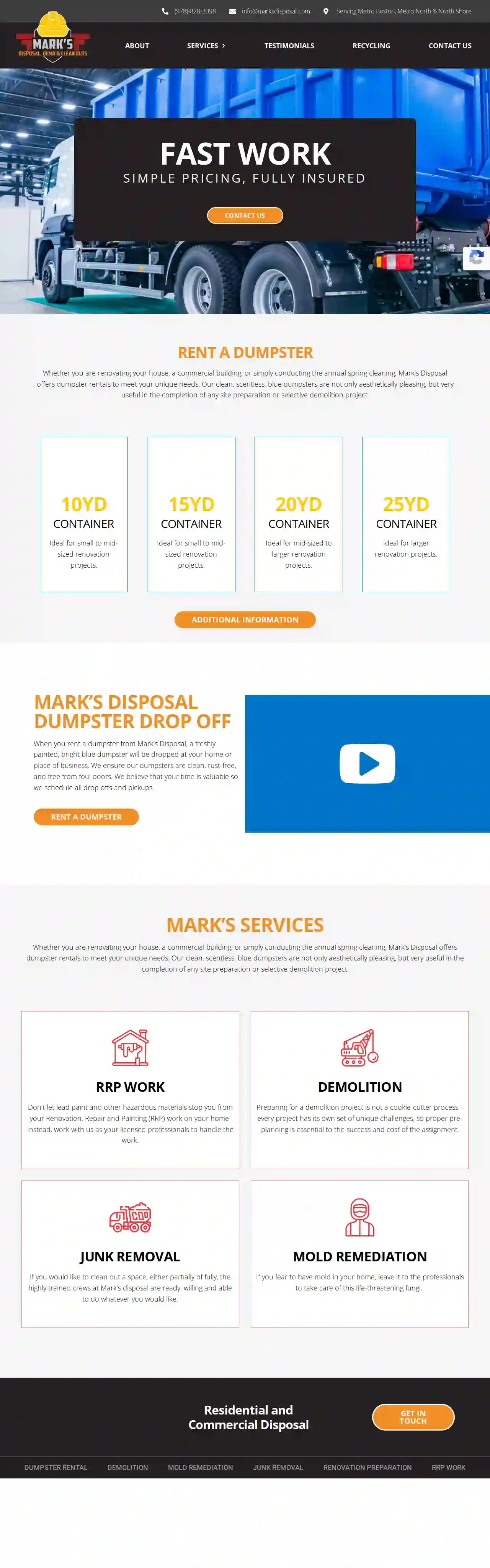 Mark's Disposal, Demolition and Cleanouts