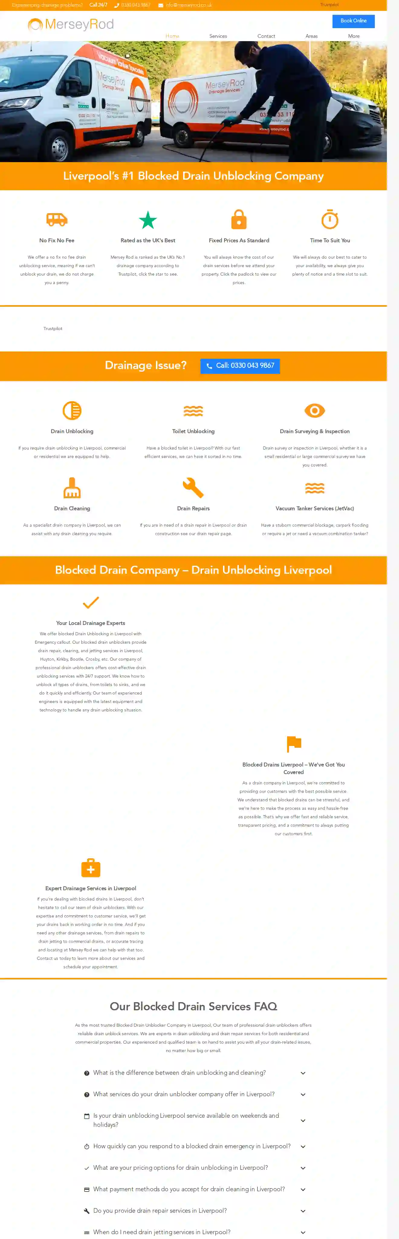 Drain Unblocking, Surveying and Repairs - Mersey Rod