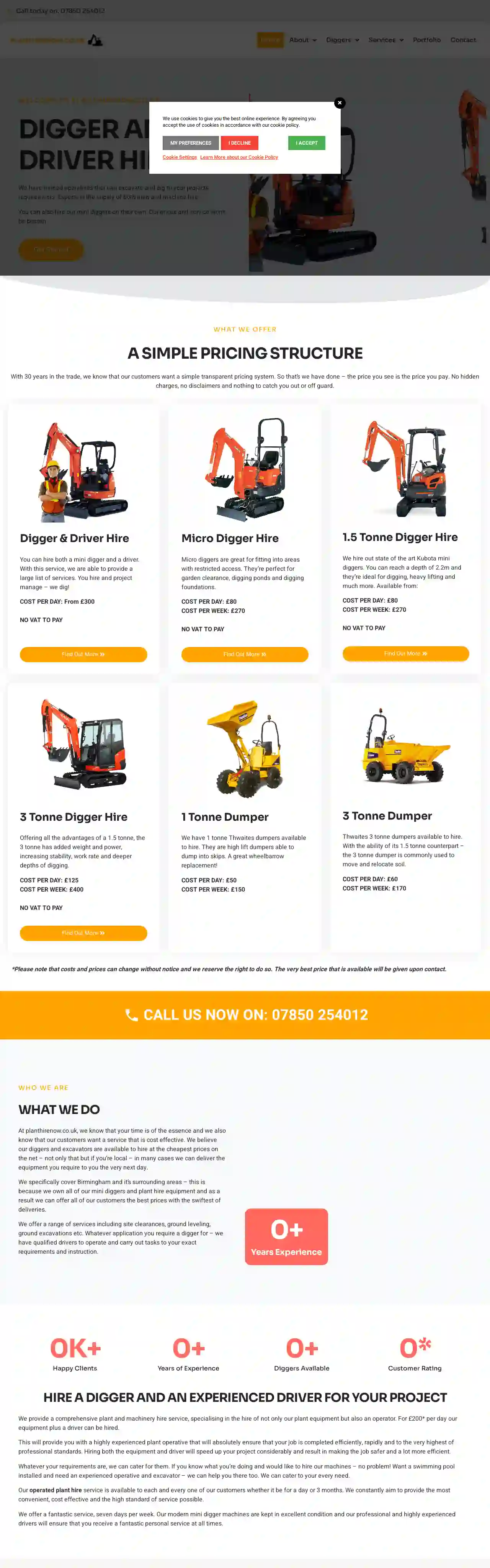 Plant Hire Now Ltd - Mini Digger Hire Birmingham