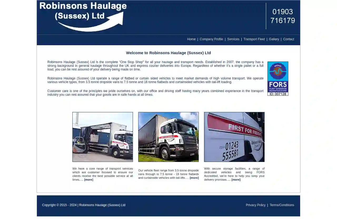 Robinsons Haulage Sussex Ltd