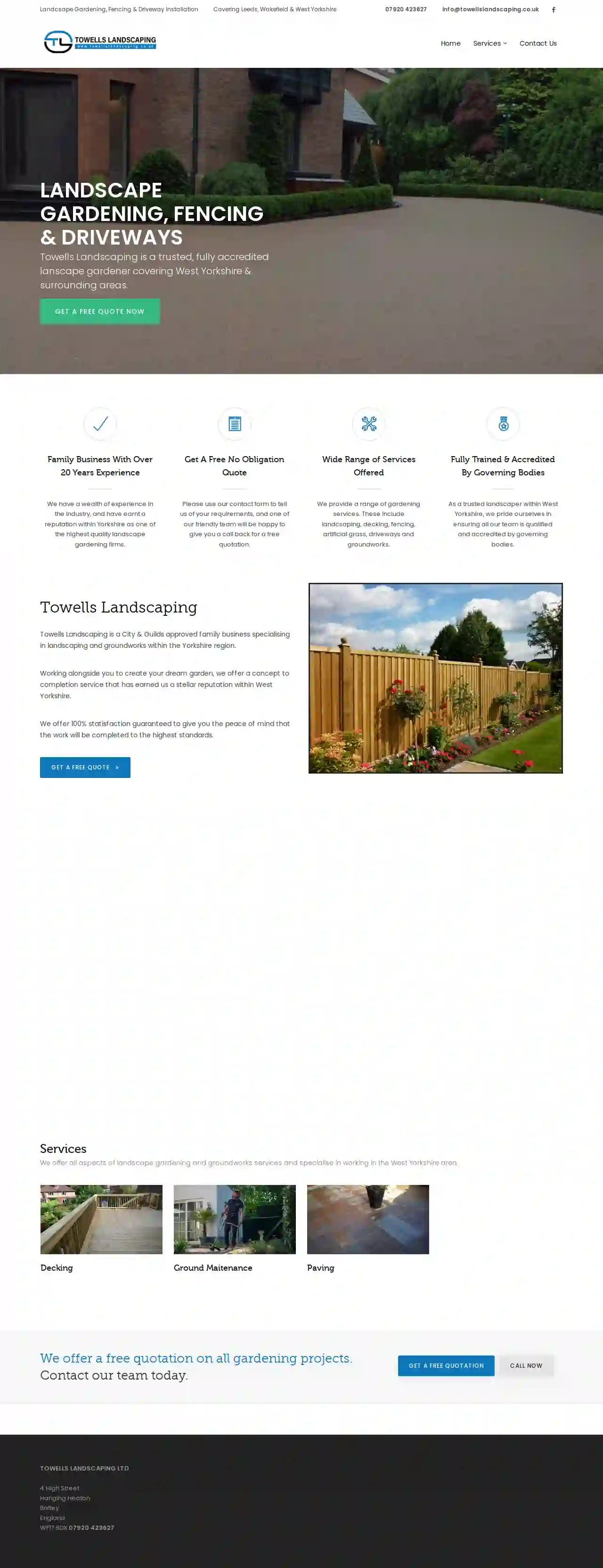 TOWELLS LANDSCAPING LTD